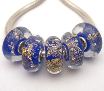 

JGWGT 1977 5X 100% Authenticity S925 Sterling Silver Beads Murano Glass beads Fit European Charms Bracelet diy jewelry Lampwork