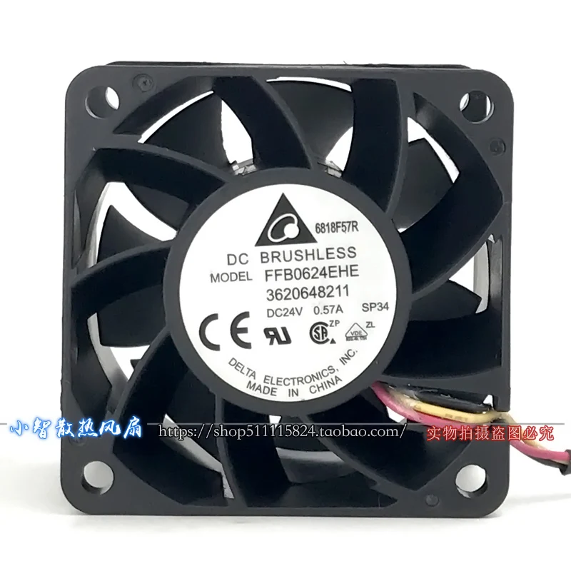 Для delta FFB0624EHE 6038 60 мм 6 см DC 24V 0.57A Инверторные вентиляторы охлаждения сервера осевой кулер