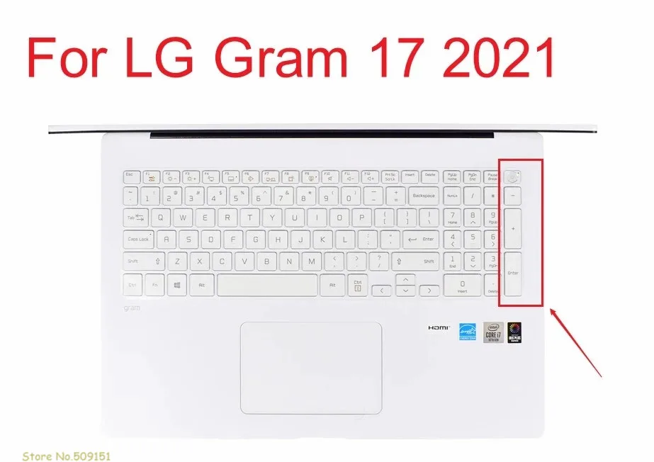 LG 그램 17Z90N 17Z90P 2020 및 LG 그램 17Z95N 2021 17 인치 노트북용 투명 TPU 노트북 키보드 커버, 피부 보호기