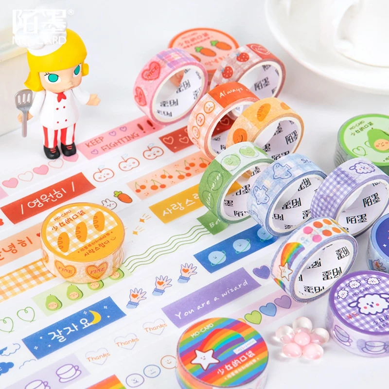 Kawaii карманная серия для девочек клейкая лента маскировки DIY декоративная дневник