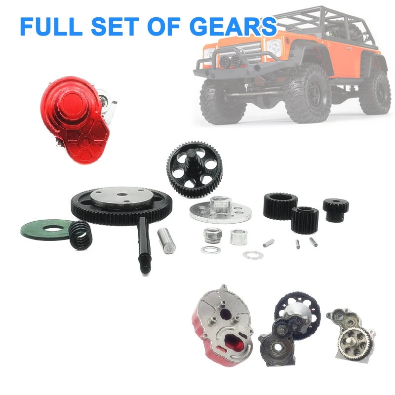 Drive Transmission Gearbox Kit Motor Gear Set for SCX10 RC Car YH 17