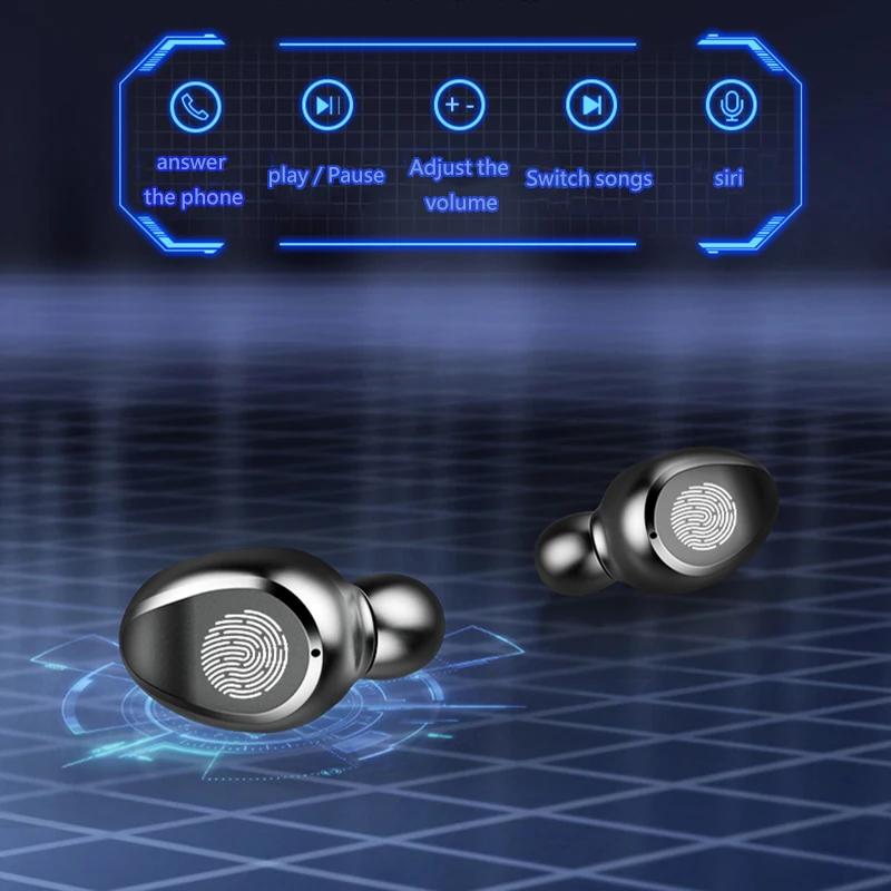 Беспроводные наушники Bluetooth V5.0 F9 TWS, беспроводные Bluetooth наушники, светодиодный дисплей, 2000 мАч, внешний аккумулятор, гарнитура с микрофоном