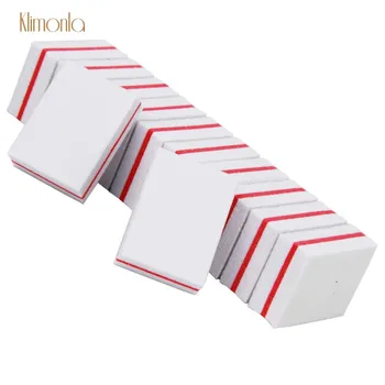 Kaufen 20 Teile/los Doppel-Seite Schwamm Nagel Datei 100/180 Grit Weiß Gel Polnischen Schleifpapier DIY Nail Art Maniküre Schönheit Salon Werkzeuge Lieferant