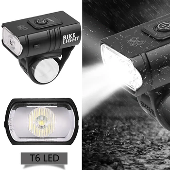 

Bike Flashing Warn Front Light Waterproof Rechargeable Light 2500 Lumens Cycling Light Head Front Light Waterproof Lamp