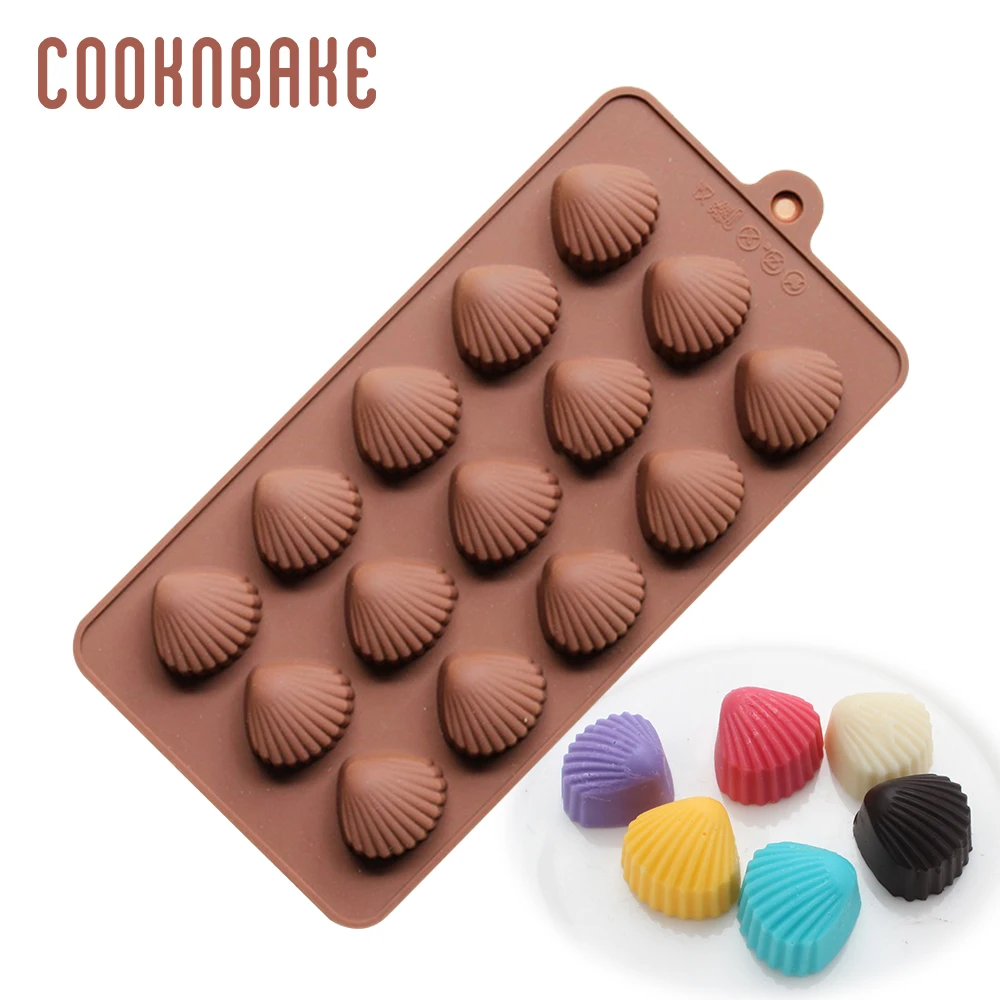 Силиконовая форма для шоколада COOKNBAKE 15 ячеек ракушек конфет ледяной инструмент