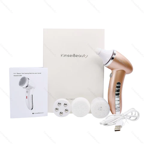 Face Cleansing Brush Sonic Vibration Face Cleaner Silicone Facial Cleansing Brush Deep Pore Cleanser Electric Face Massage