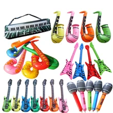 14 шт./компл. надувные Музыкальные инструменты завышенные гитары саксофон детский музыкальный сон, детям, подарок на день рождения дома вечерние Декор Игрушки