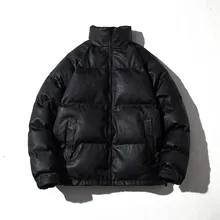 Зимняя утепленная куртка из искусственной кожи с хлопковой подкладкой для мужчин и женщин, рабочая одежда Insbf, ветровка с хлопковой подкладкой