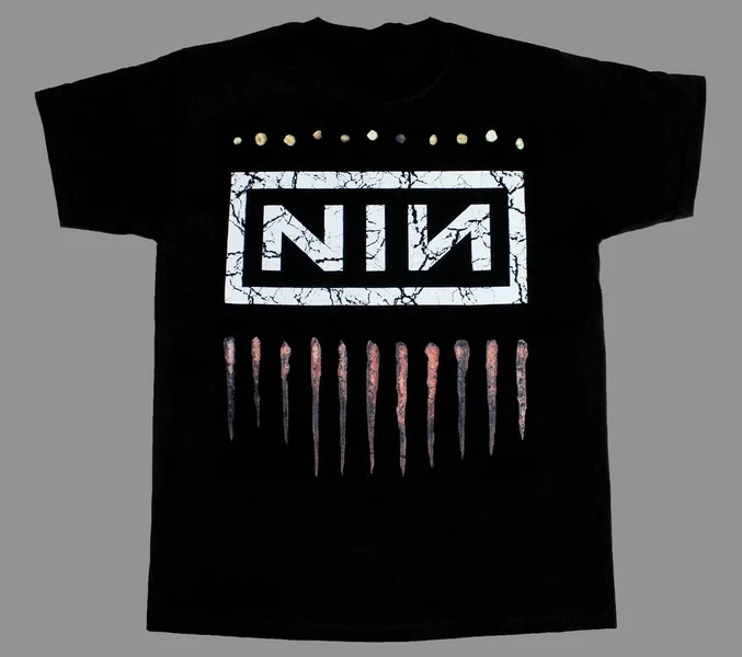 Nine Inch Nails Nin Logo Новая Черная футболка с коротким рукавом Футболка | Мужская одежда