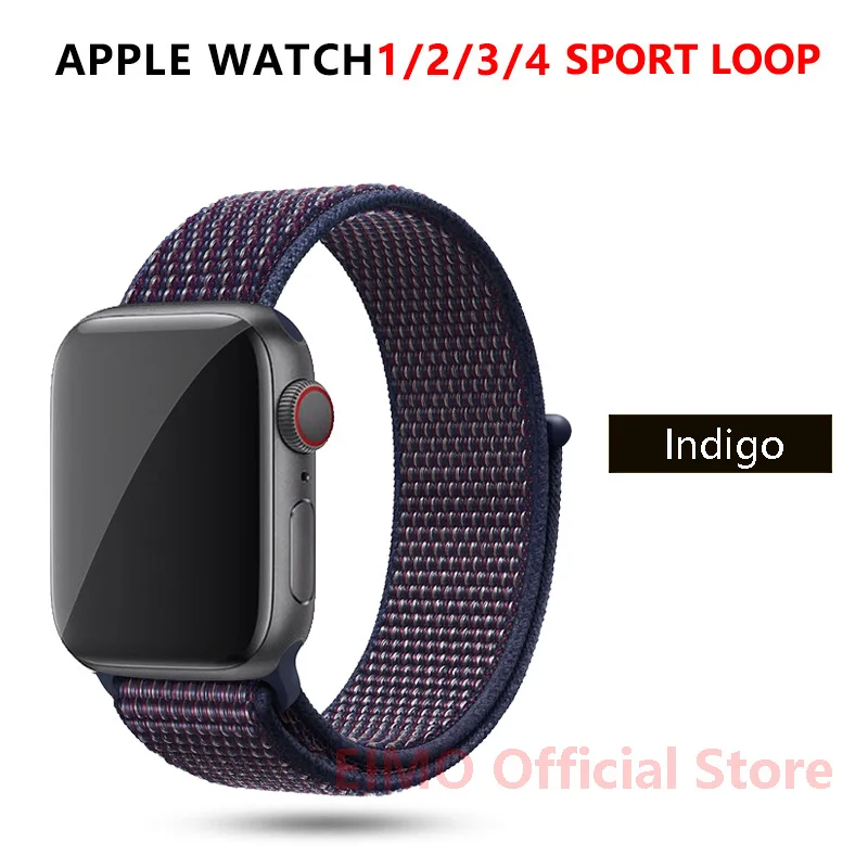 NEW Indigo Ремешок для apple watch 44 мм 40 мм apple watch 5 4 iwatch band 5 4 42 мм 38 мм спортивный нейлоновый браслет аксессуары для часов - Цвет ремешка: NEW Indigo