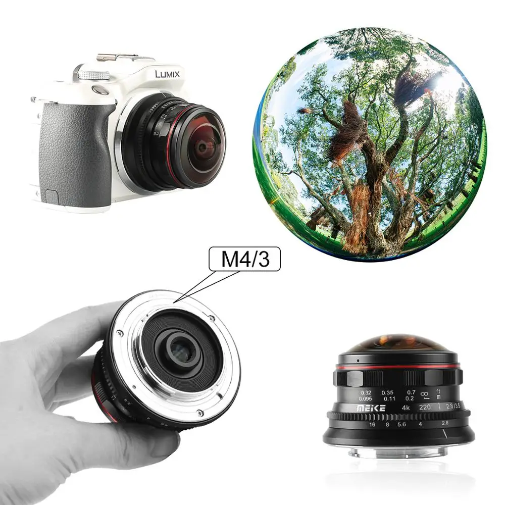 Lumix GF9 ミラーレスカメラと魚眼レンズ