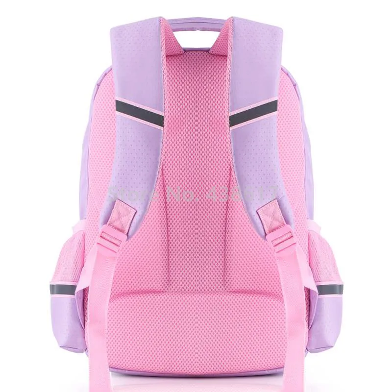 3D Pink Purple Butterfly Sofia Princess Girls School Bag Pencil Case For Kids Children Elementary Primary School Backpack Bag