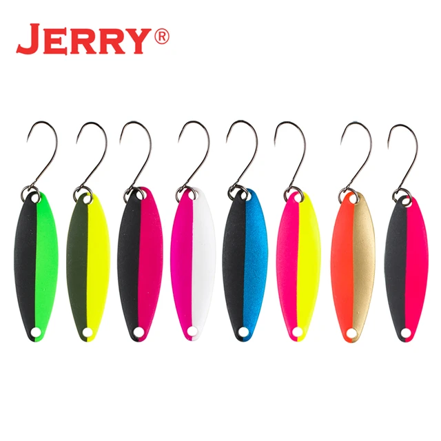 Jerry 3.3g 5g Artificial Fishing Lures Lightweight Trolling Spoons Kit Set  Trout Perch Metal Spinner