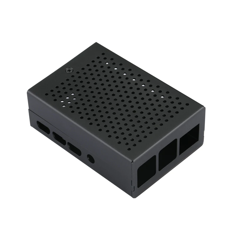 Raspberry Pi 4 Модель B алюминиевый корпус с охлаждающим вентилятором RPI 4 серебристый корпус черный металлический корпус - Цвет: Black case with fan
