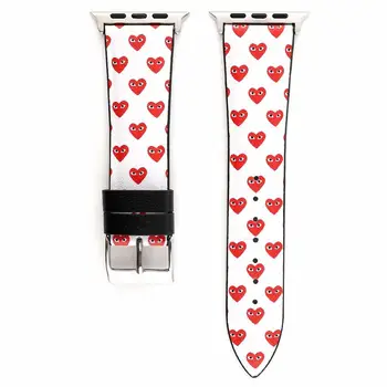 

Tschick Cute Cartoon Pattern Leather Wristband Strap for Apple Watch Series 4/3/2/1,Replacement for iWatch 38mm / 40mm Bands