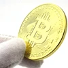 BITCoin Art Collectibles Gold Plated Physical Bitcoins Bitcoin BTC with Case Gift Physical Metal Antique Imitation Silver Coins 3