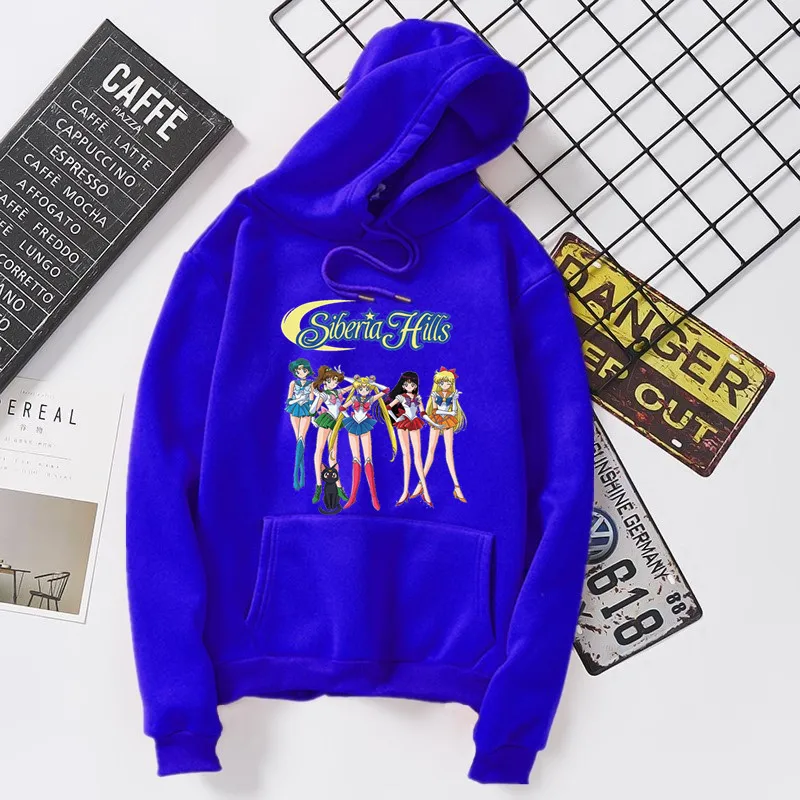 Autumn Warm Women Hoodie Sweatshirt Hoodies Woman Tops Harajuku Female Hoodies Hooded Printed Pullover Hoodie Woman Clothes