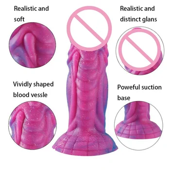 Silicone Animal Monster Dildo Dog Dick Realistic Suction Cup Anal Dragon Dildos Adult Penis Cock For Women Female Masturbation 5