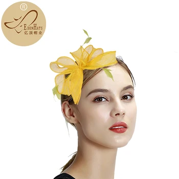 

Ladies Sinamay & Fancy Feather Fascinator Hair Clip hair accessories headwear S10-843