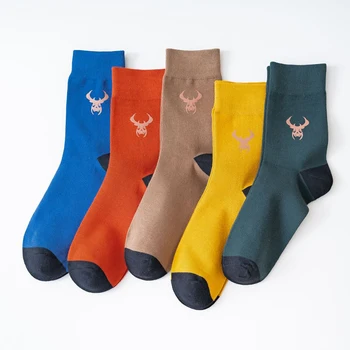 

5 Pairs Harajuku Cotton Winter Socks Gifts For Men Fashion Skateboard Cycling Socks Long Korean Style Designer Calcetas Hombre
