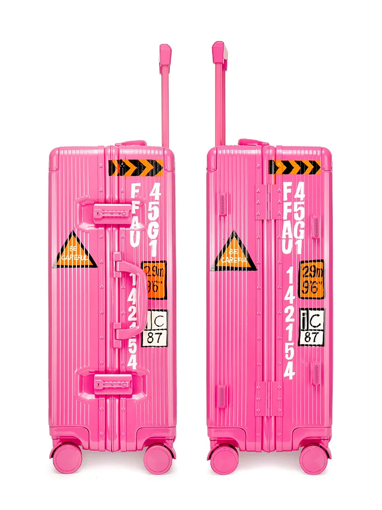 Личность студента универсальный багажник колеса женщина 20 дюймов светильник Дорожный Чехол розовый цвет девушка тяга коробка