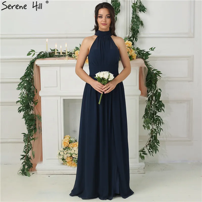Темно синие простые сексуальные шифоновые платья Бриджи без рукавов для пляжа