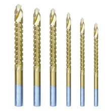 6PCS 3-8MM Electric Drill Metal Hole Grooving Drill Saw Carpenter Woodworking Tools Titanium Coated HSS Drill Bit 6PCS 3-8MM Electric Drill Metal Hole Grooving Drill Saw Carpenter Woodworking Tools Titanium Coated HSS Drill Bit