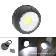 Пластиковый мини-круглый светодиодный светильник для кемпинга, уличный светильник, магнитный с крюком, Cob рабочий светильник, аварийный светильник