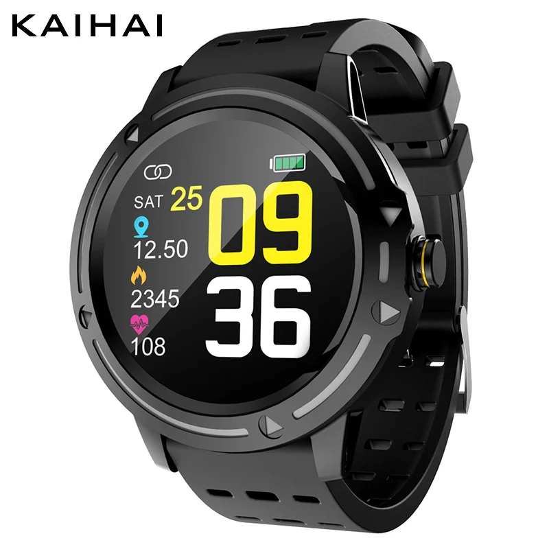 KAIHAI умные часы для мужчин спортивные водонепроницаемые пульсометр умные часы Сенсорный экран фитнес-трекер для android iphone