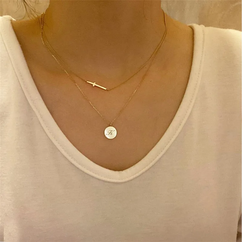 Минималистичные женские Чокеры с крестом RUIYI модное короткое ожерелье из