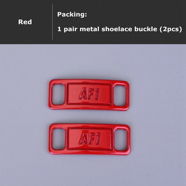 2pcs/pair Shoelace Buckle Metal Shoelaces AF1 Shoelaces buckle Accessories Metal Lace Lock DIY Sneaker Kits Metal Lace Buckle Red