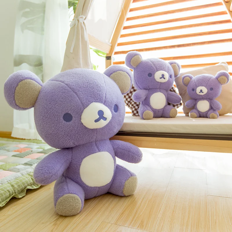 Бледно лиловый Rilakkuma плюшевая кукла фиолетовый медведь мягкие игрушки kawaii