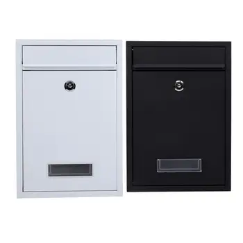 

Mini Mailbox Household Mini Iron Wall Mailbox Letter Box with Two Keys