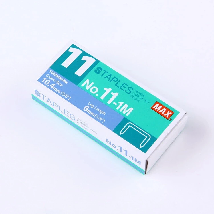 1Pcs Japan MAX NO.11-1M stapler flat foot stapler 11th flat needle machine HD-11 series special nail HD-11FLK special needle stapler pin nail stapler