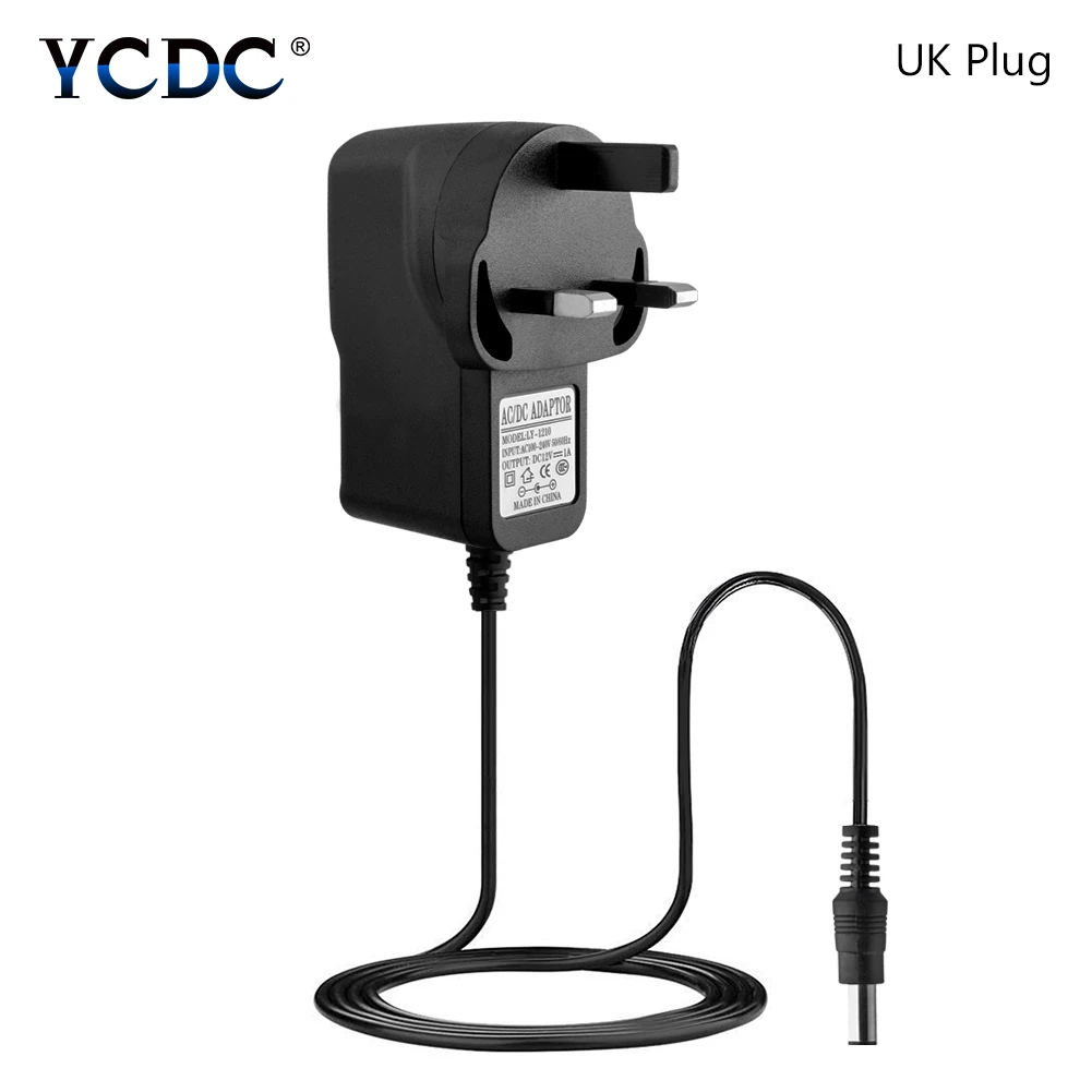 High Quality DC 12V 1A Power Supply Charger AC Adaptor For LED Starry Light String RGB Strips - Испускаемый цвет: UK Plug