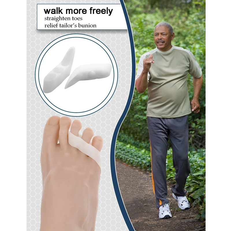 Tcare 1 пара гелевый сепаратор Bunion мягкий силиконовый Pinky Toe Сепаратор наборы