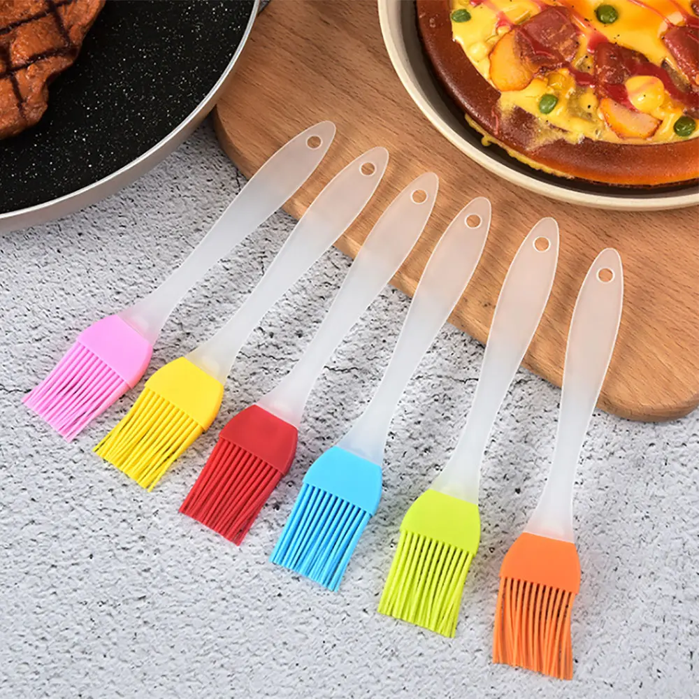 Silicone Basting Brush 1PCS Silicone Baking Bakeware Bread Cook Brushes Pastry Oil BBQ Basting Brush Tool Kitchen Accessories Gadget oil brush
