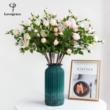 Lovegrace, искусственные цветы, 7 голов, шелковые розы, свадебные, вечерние, свадебные принадлежности, декор для свадьбы
