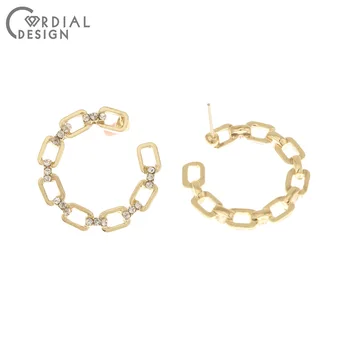 

Cordial Design 50Pcs 23*23MM Jewelry Accessories/Rhinestone Earrings Stud/Hand Made/Jewelry Findings & Components/DIY Making