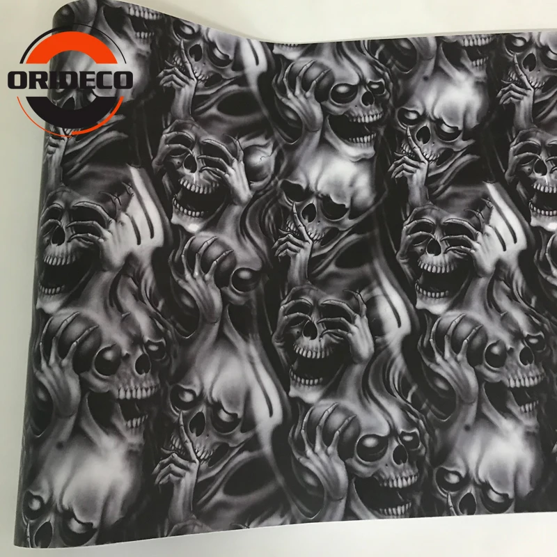 gray skull sticker bomb vinyl sticker 1