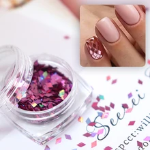 1 бутылка голографические серебряные хлопья для ногтей ромбовидная форма для дизайна ногтей блестки мини-ломтик блестки блестящее украшение для ногтей