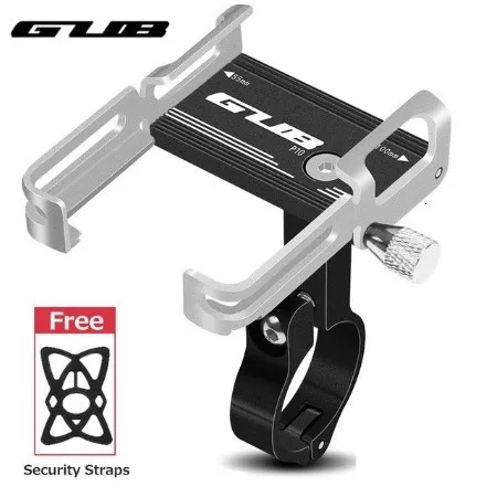 P10-Black silver GUB P10P20 MTB телефонная опора для мотоцикла, велосипедная опора для велосипедного наведения, аксессуары для велосипедного оборудования, кронштейн - Цвет: P10-Black silver