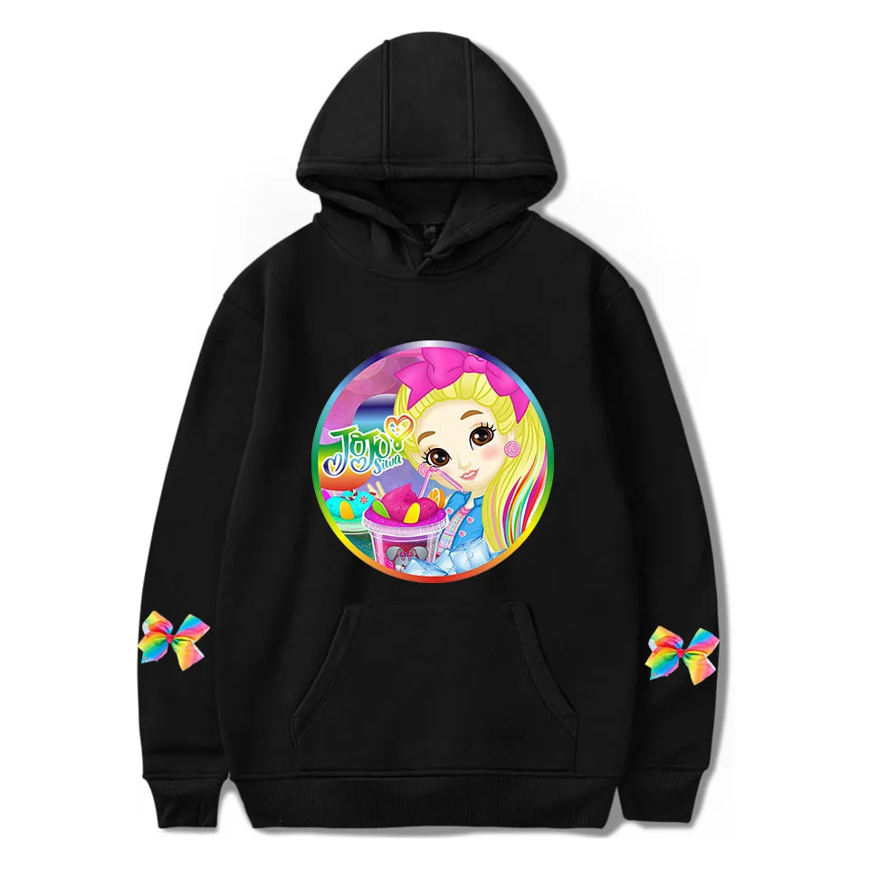E JoJo Siwa/Новинка; толстовки с капюшоном; толстовка с длинными рукавами; От 4 до 12 лет пальто; сезон весна-зима; детская повседневная спортивная верхняя одежда для костюмированной вечеринки для девочек - Цвет: E