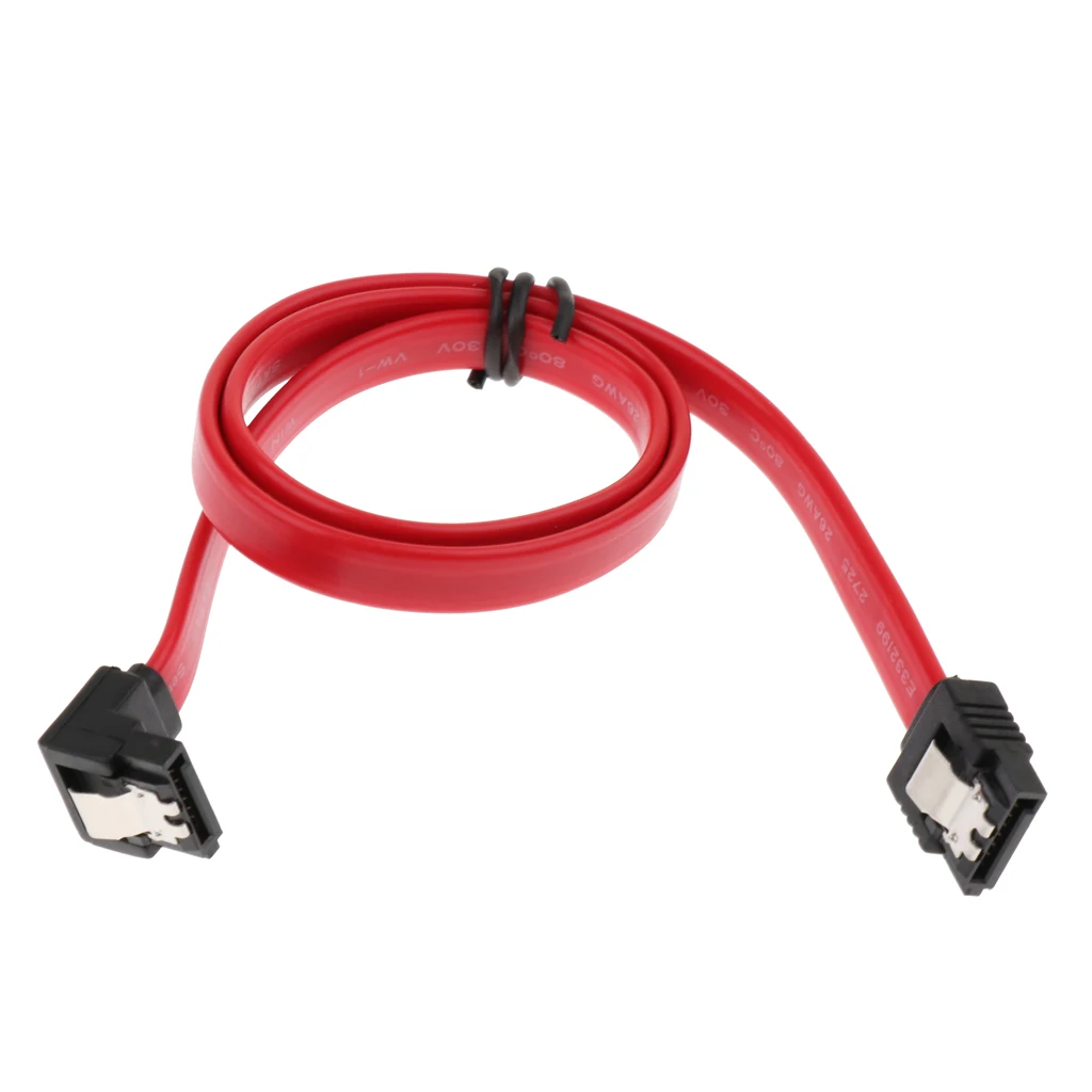 Premium SATA Cable III 6Gbps HDD SDD Data Cable with Locking Latch 20Inch Red