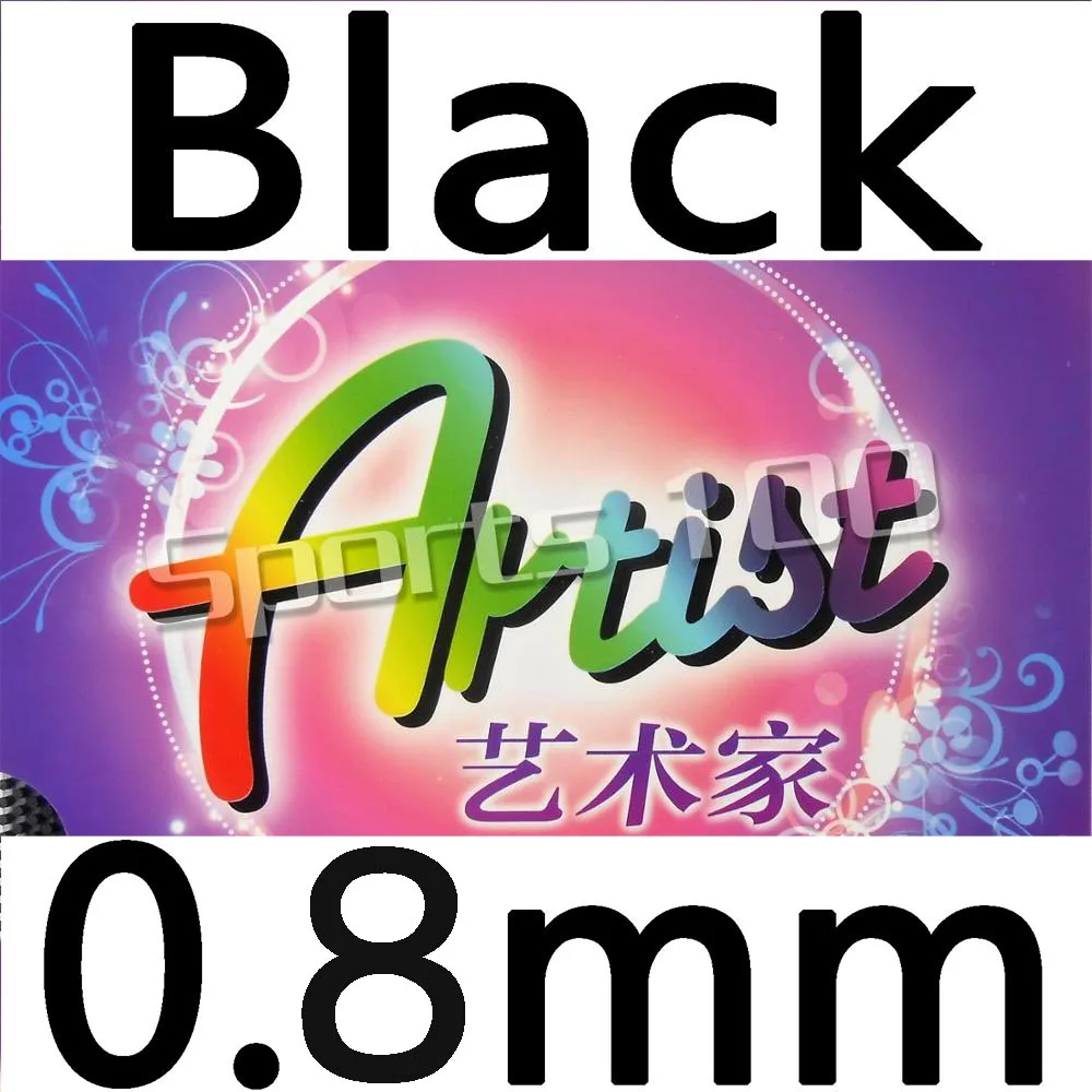 black 0.8mm 61 второй артист длинный Pips-out Настольный теннис пинг понг Резина с губкой - Цвет: black 0.8mm
