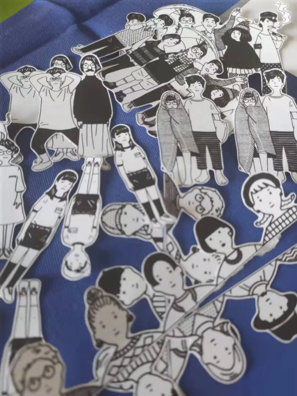 18 шт. черный и белый японский каваи мультфильм характер украшения стикеры DIY Ablum дневник в стиле Скрапбукинг этикетка стикеры s канцелярские товары