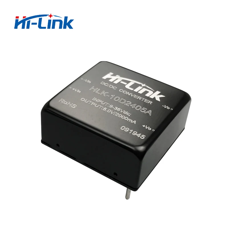 2 pcs/lot Hi-Link HLK-10D2405A 24VDC 5V 10WDC DC DC voltage stabilizing 4:1 wide voltage input power supply module