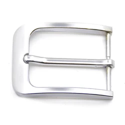 Metal Pin Buckle Fashion Belt DIY Leather Craft - Black, Silver, Bronze Solid Buckle Accessories (Silver)