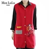 Max LuLu Korean Luxury Brand New Knitwears Women Casual Streetwear Ladies Printed Hooded Vests Loose Vintage Sweaters Plus Size ► Photo 1/6