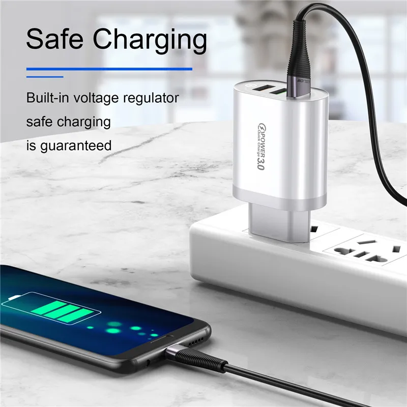 GTWIN USB зарядное устройство Quick Charge 3,0 QC Быстрая настенная зарядка мобильного телефона адаптер для iPhone 7 8 6 Plus X XR XS Max для samsung S10